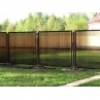 Забор из поликарбоната на металлическом каркасе - толщина листа 6 мм